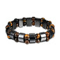 Magnetic Therapy Health Care Hematite Stones Tiger's Eye Bracelet - S/M