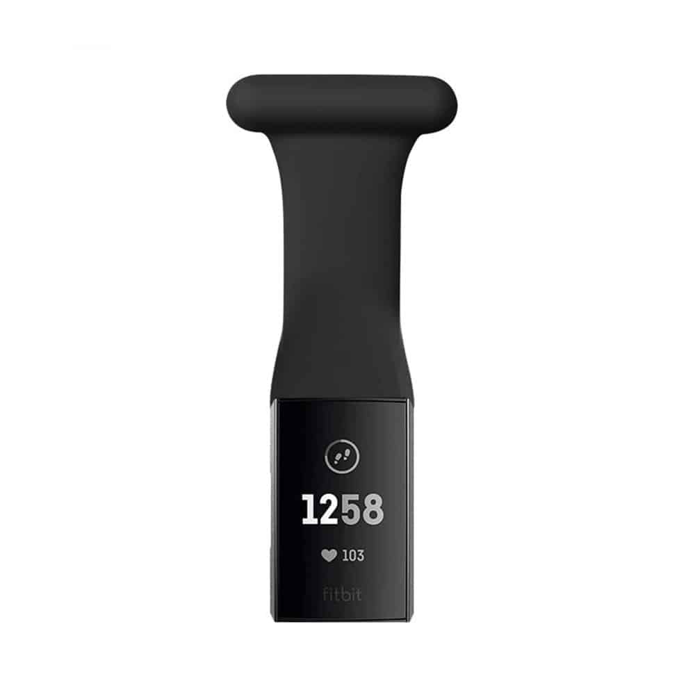 Fob Doctor/medic/nurse scrubs Fitbit Charge 3/4 silicone watch holder - Black