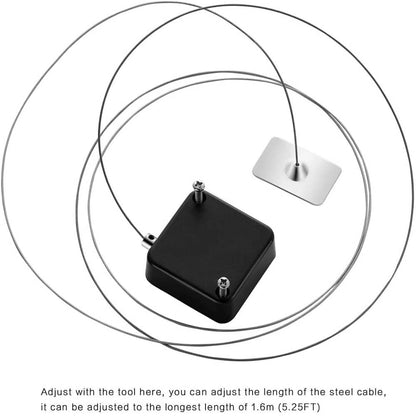 Anti-Theft Retractable Cable Lock for Tablet Laptop Smartphone