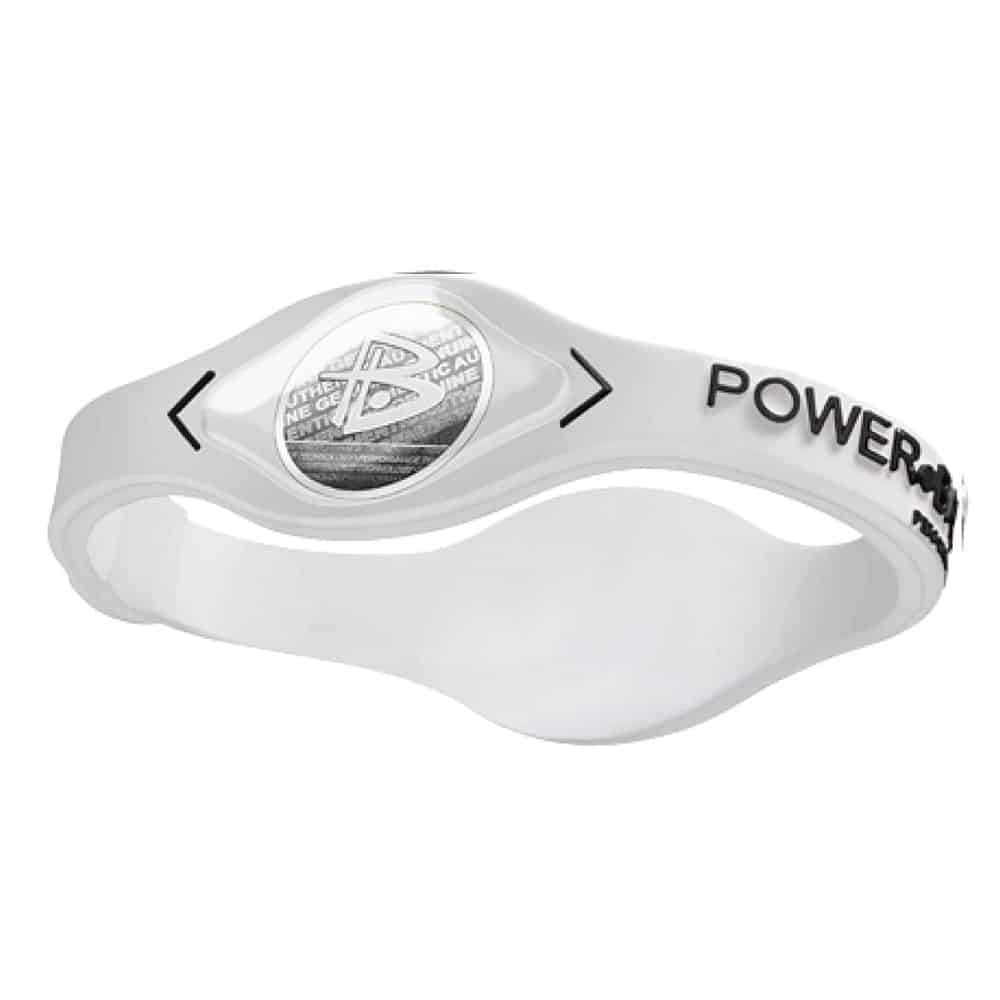 Power Balance bracelet for athletic performance & stability - White (L)