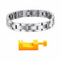 Titanium Steel Magnetic Therapy Bracelet w/ Free Tool- Silver