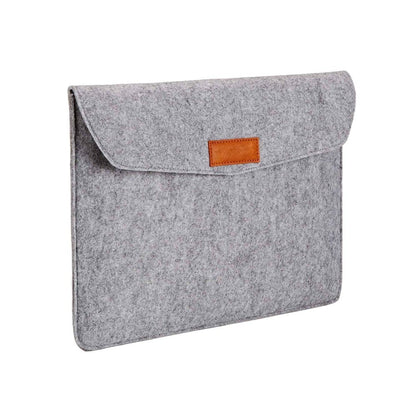 MacBook suede & felt protective laptop sleeve - Light grey (17 inch)