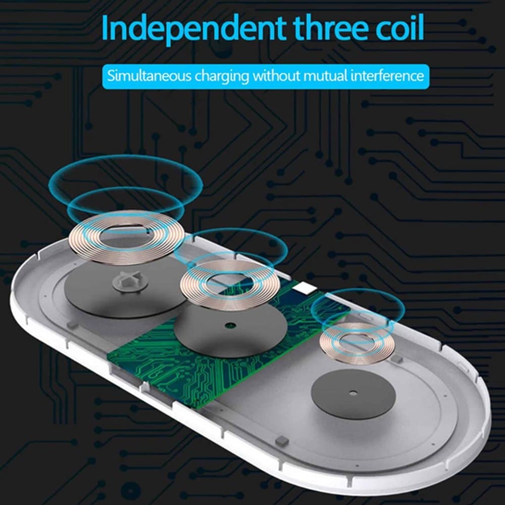Universal 3-in-1 Wireless Charger Pad for Apple & Android