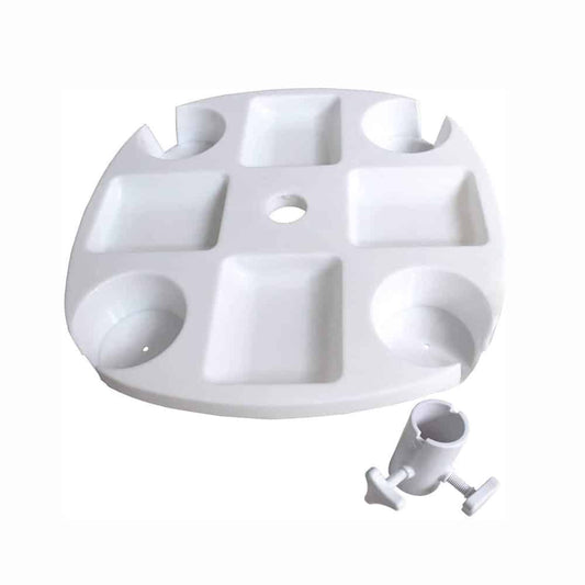 Beach Pool Patio Garden Umbrella Table Snack Cup Holder Tray