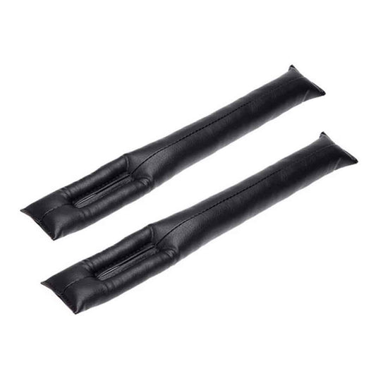 Car seat anti-lost plug PU Vegan leather gap filler case set - x2/Black