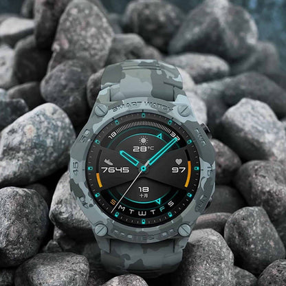 Silicone Strap + Protective Case for Huawei GT2 - Camo