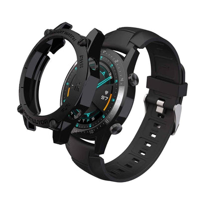 46mm Huawei Watch GT2 TPU Silicone Protective Case Bumper Cover - Black