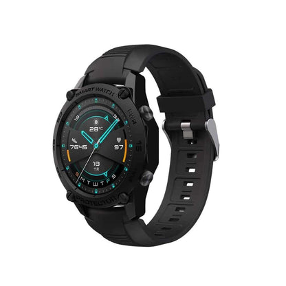46mm Huawei Watch GT2 TPU Silicone Protective Case Bumper Cover - Black