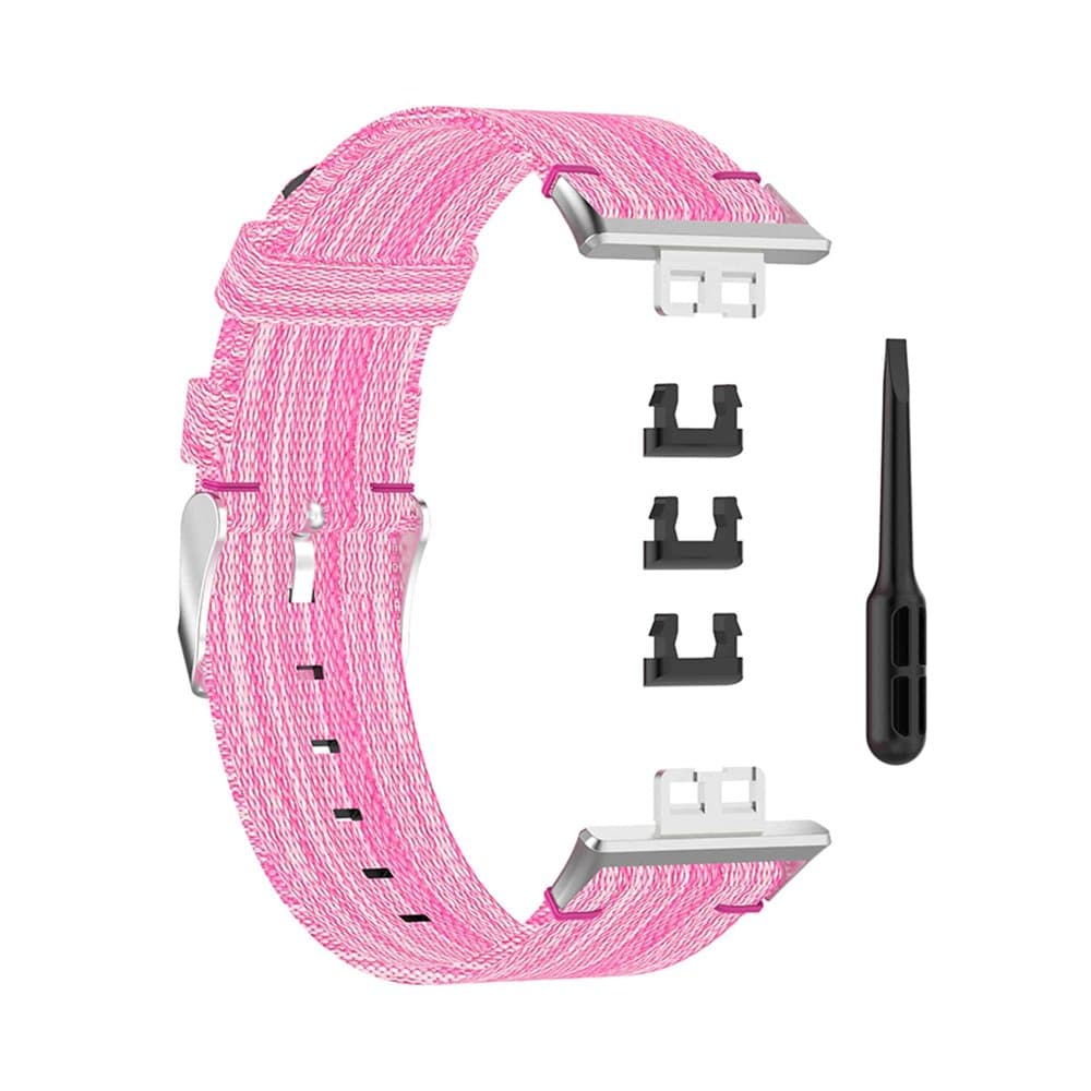 Sporty Woven Nylon Band for Huawei Watch Fit - Pink