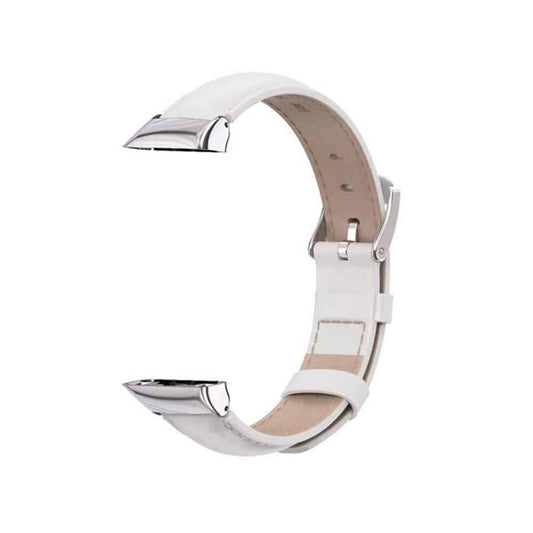 Leather Band for Huawei band 6 - White