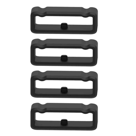 Watch 22MM Silicone Strap Band Saver 4pc - Black
