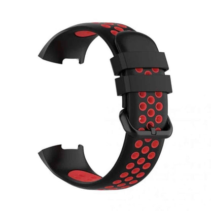 Silicone Band for Fitbit Charge 3/SE/4 - Black+Red