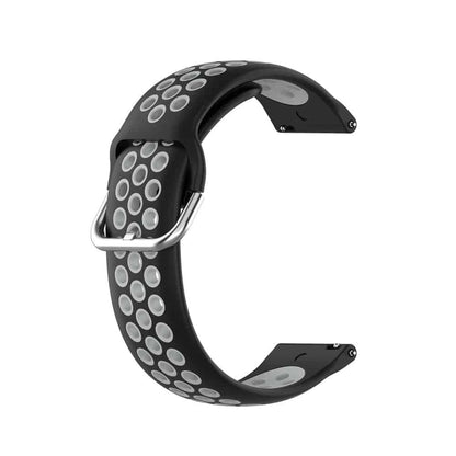 Silicone Band for Fitbit Versa/2/Lite Blaze(23mm) - Black+Grey