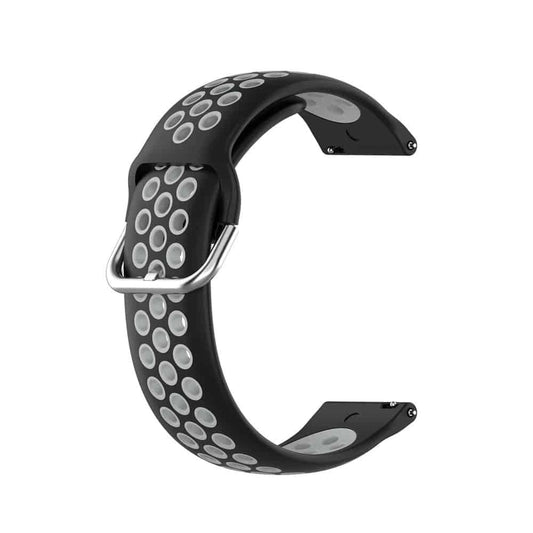 Silicone Band for Fitbit Versa/2/Lite Blaze(23mm) - Black+Grey