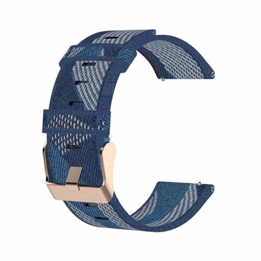 Nylon Band for Fitbit Versa/2/Lite Blaze - Navy stripe