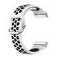 Silicone Band for Fitbit Versa3/Sense - White+Black