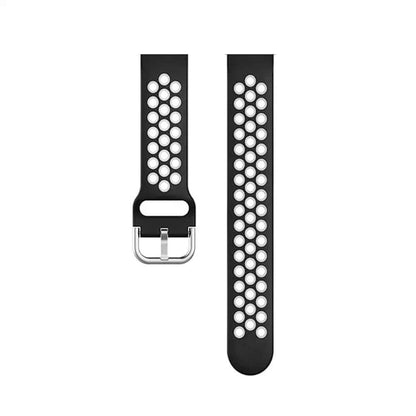 Quick Release silicone band for Garmin fenix 5S(20MM) - Black+White