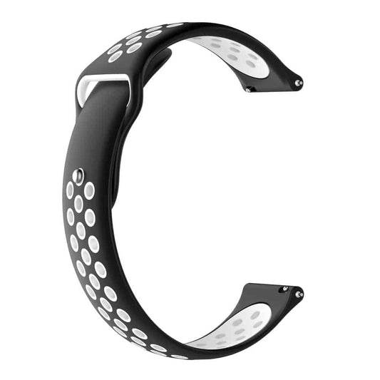 Silicone Strap for Garmin Fenix Chronos - Black+White