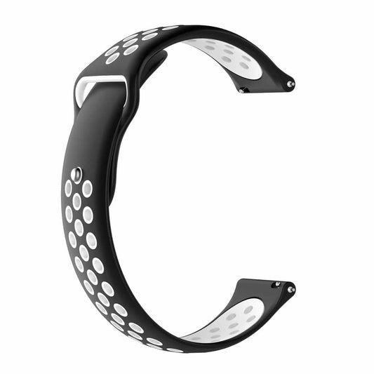 Silicone Strap for Huawei Honor S1/Fit (18mm) - Black+Grey