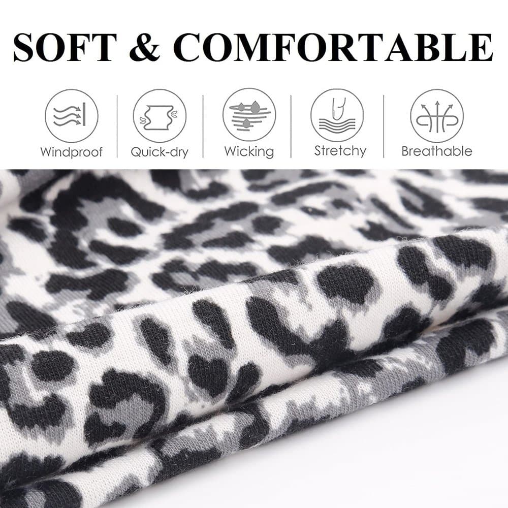 Exercise/Yoga/Running/Spinning Stretchy Animal-Print Multiway Headband-6x in a pack