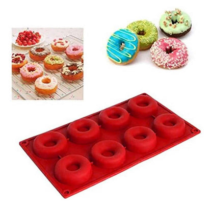 Dishwasher Safe Non-Stick 8 Mini Donut Silicone Baking Mould