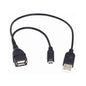 Female USB to Male USB/Micro USB OTG Data Transfer Cable/Connector/Adaptor