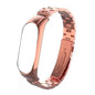 3 Links Stainless Steel Band for Xiao Band 5/6 - Rose Gold