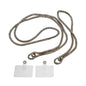 Universal Cell Phone Diamond Lanyard Compatible with all smart phone - 1x Diamond Nylon Neck Strap, 1x Diamond Wrist Strap(20cm) - Silver