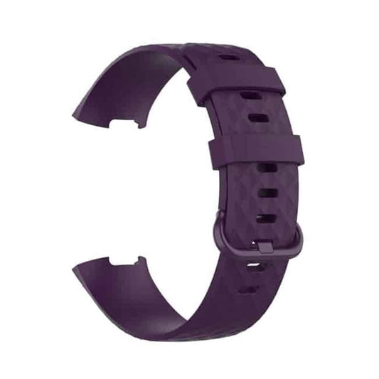 Silicone Strap for Fitbit Charge 3/4 S/M - Dark Purple