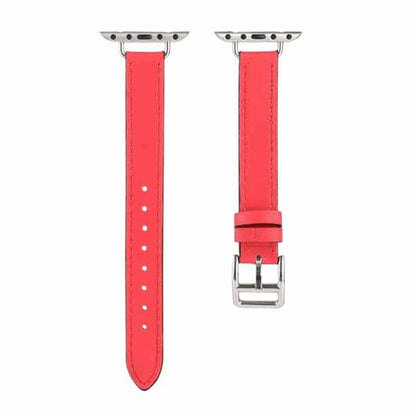 Slim Leather Band Strap for Apple Watch 38/40/41mm - Red