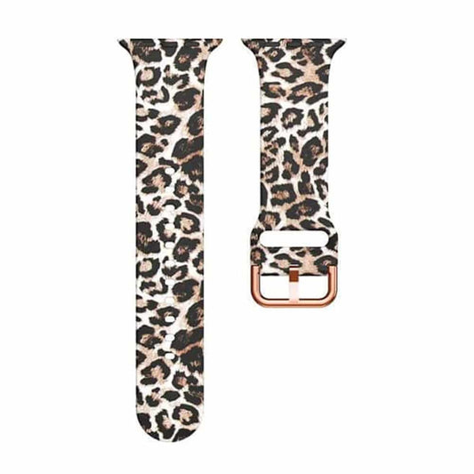 Leopard Animal Print Silicone Strap for 38/40/41mm Apple Watch