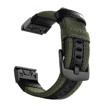 Quick Fit 20mm NOTA Nylon Durable Sweatproof Watch Band Strap for Garmin Fenix 5S - Green