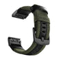 Quick Fit 20mm NOTA Nylon Durable Sweatproof Watch Band Strap for Garmin Fenix 5S - Green
