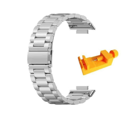 stainless steel strap for huawei fit 2/huawei watch fit2 active/huawei watch fit2 classic/huawei watch fit2 Elegant - Silver + Link removal tool