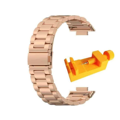 stainless steel strap for huawei fit 2/huawei watch fit2 active/huawei watch fit2 classic/huawei watch fit2 Elegant - Rose Gold + Link removal tool