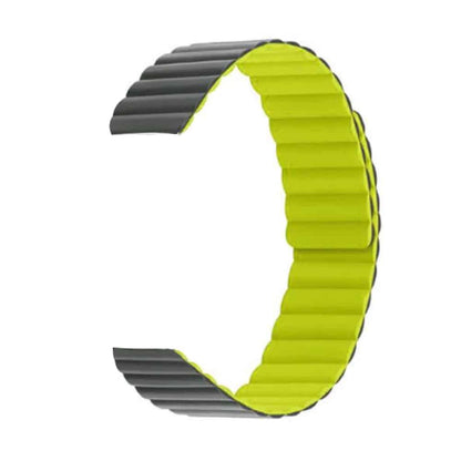 20MM Silicone Magnetic Watch Band - Grey+Green