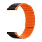 22MM Silicone Magnetic Watch Band - Orange+Black