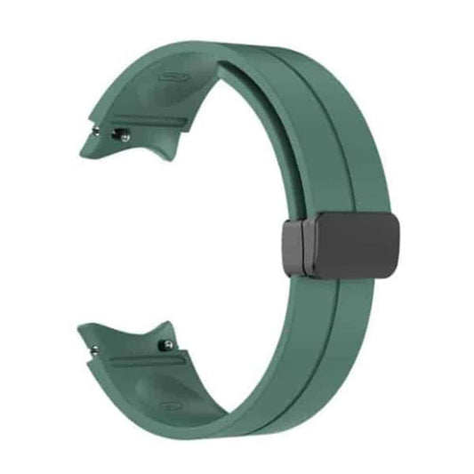 20mm Magnetic Silicone Strap for Samsung Galaxy Watch 5 S/M - Dark Green