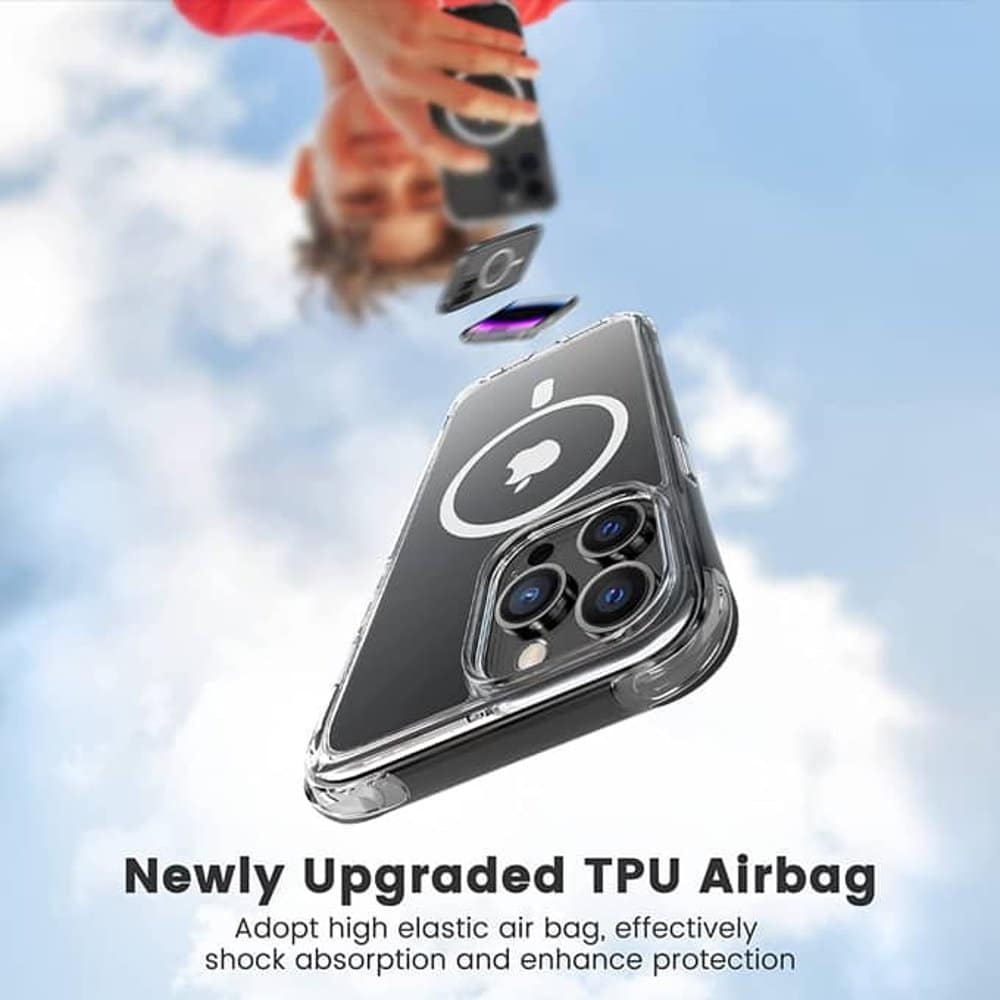 Clear MagSafe Magnetic Case Back Cover for iPhone 14 Pro