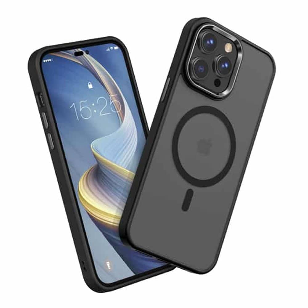 Clear Black MagSafe Magnetic Case Back Cover for iPhone 14 Pro