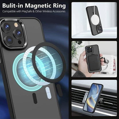 Clear Black MagSafe Magnetic Case Back Cover for iPhone 14 Pro