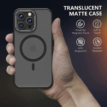 Clear Black MagSafe Magnetic Case Back Cover for iPhone 14 Pro