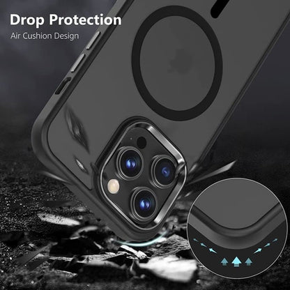 Clear Black MagSafe Magnetic Case Back Cover for iPhone 14 Pro