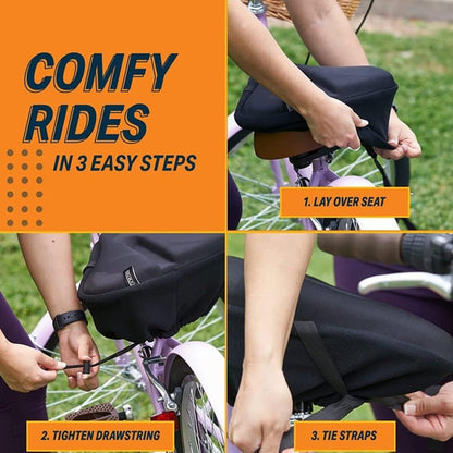 Padded Gel Ergonomic Indoor Outdoor Bike Seat Cushion Cover