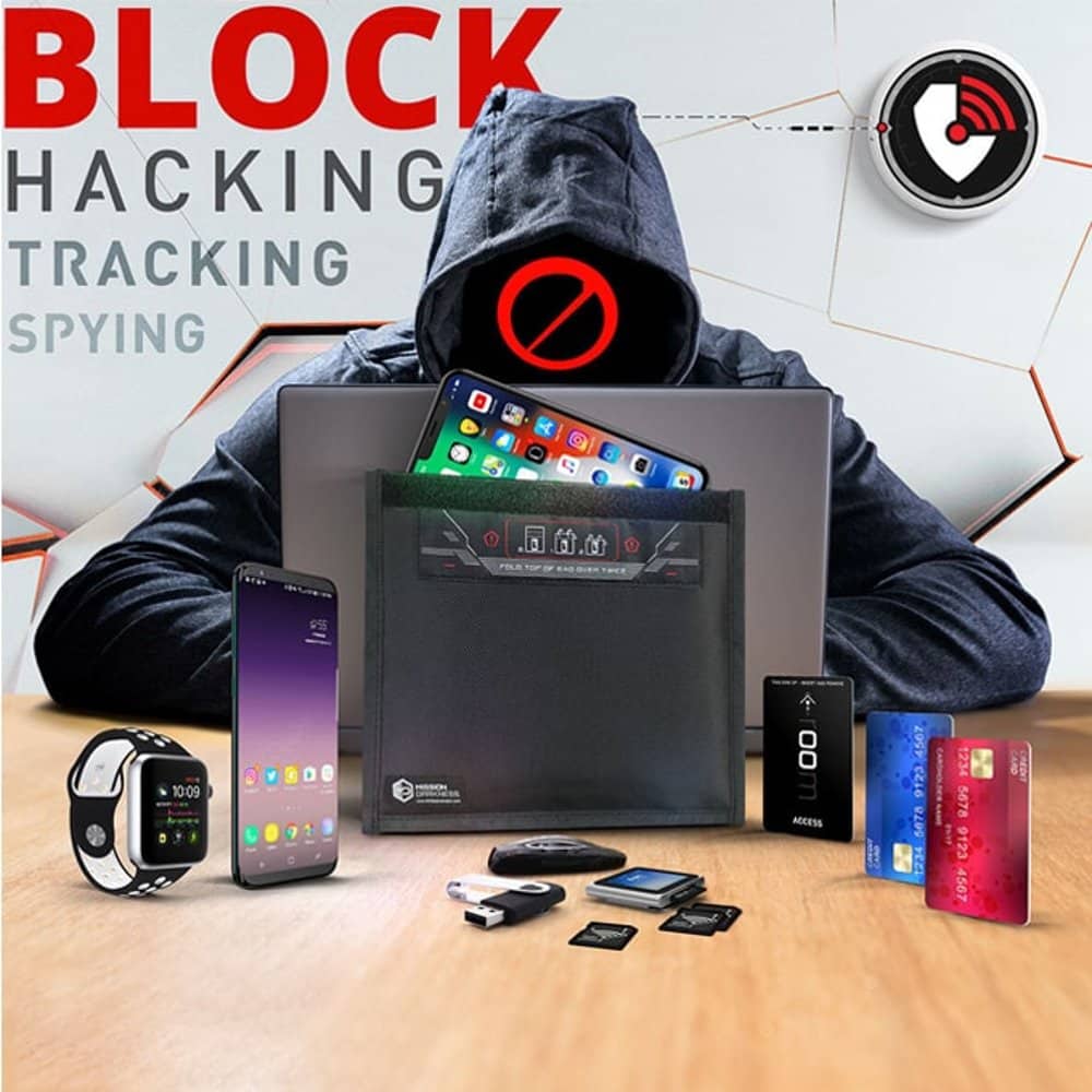 RFID Signal Blocker Anti-Tracking Phone Travel Faraday Bag
