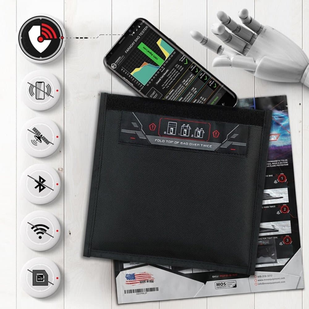 RFID Signal Blocker Anti-Tracking Phone Travel Faraday Bag