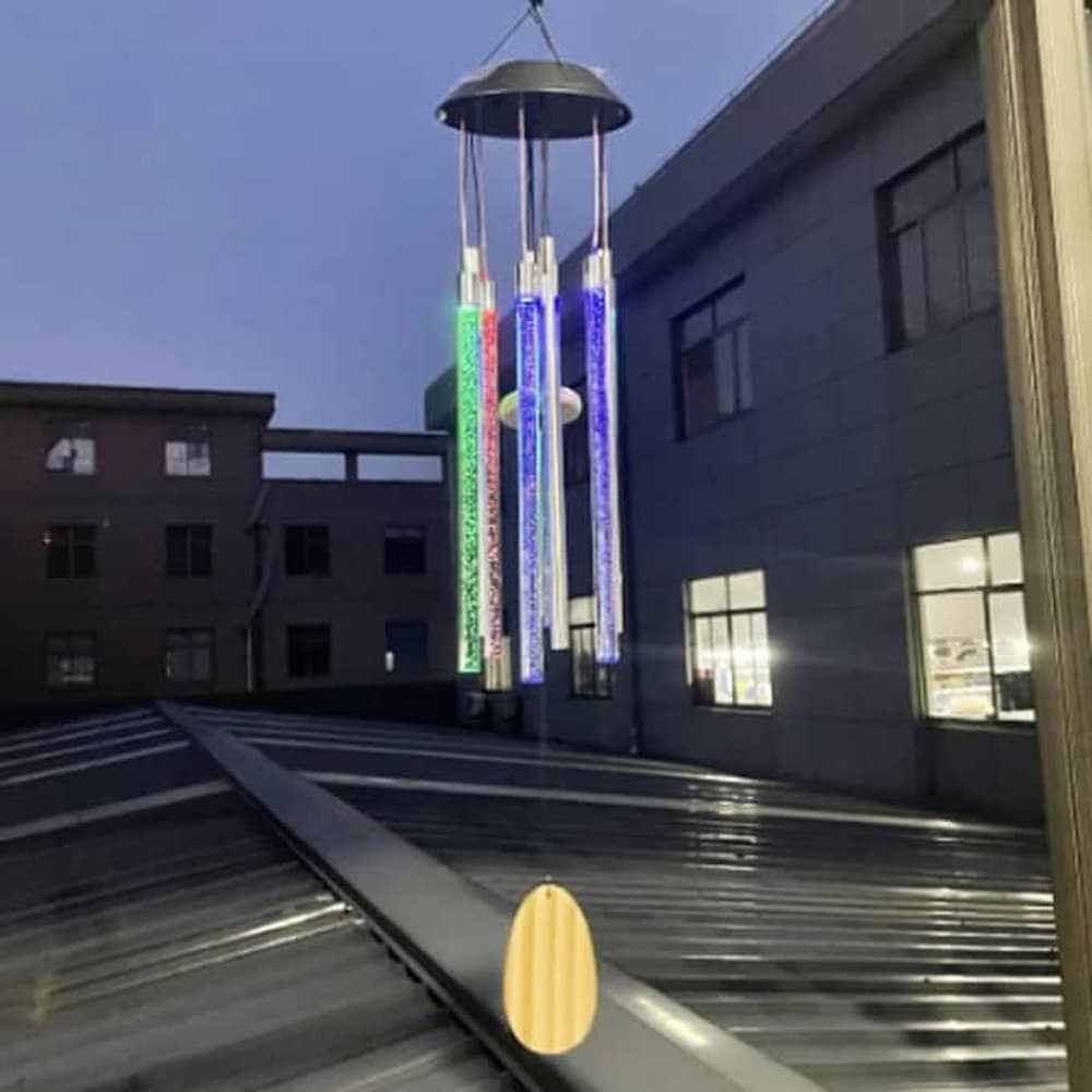 Garden Verandah Outdoor Solar Powered LED Wind Chime Light