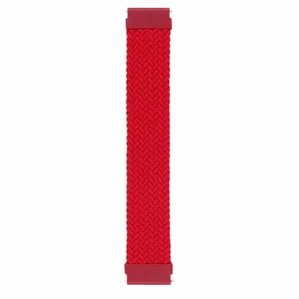22mm Braided Solo Loop Band,Size:M(145mm) - Red