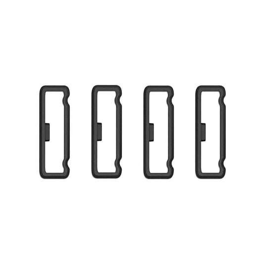 26mm Universal Watch Silicone Strap Loop Keepers (x4)- Black