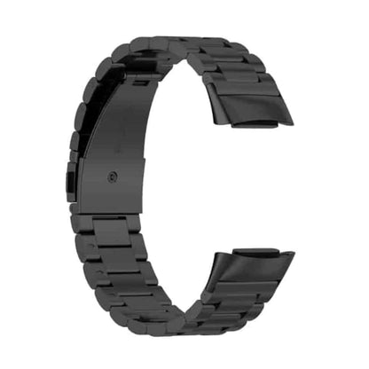3 Link Stainless Steel Strap for Fitbit Charge 5 / 6- Black